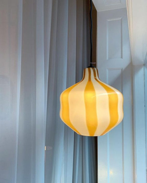 Vintage Massimo Vignelli amber ceiling lamp