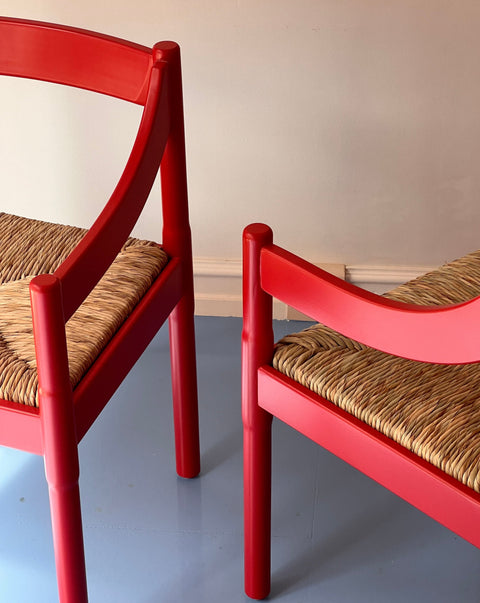 Carimate chair by Vico Magistretti - Red