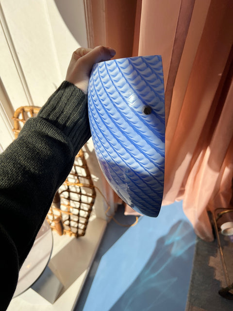 Vintage blue Murano wall lamp