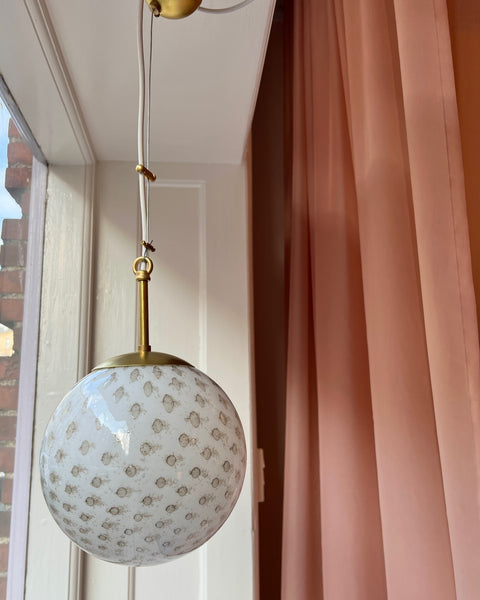 Vintage Murano white/black ceiling lamps (D20)