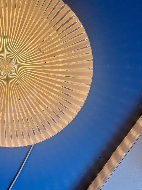 Vintage Murano vertical white striped ceiling/wall lamp