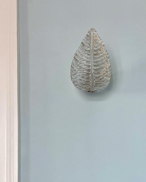 Vintage Murano leaf wall lamp