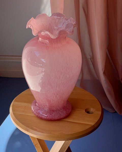 Vintage pink Murano vase