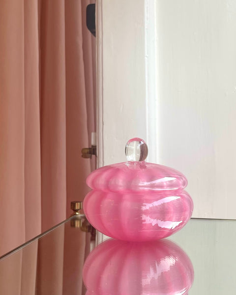 Vintage opal pink Murano bonbonniere