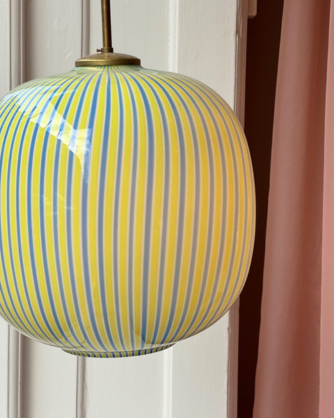 Vintage Massimo Vignelli lime / blue ceiling lamp