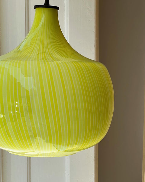 Vintage Massimo Vignelli yellow ceiling lamp (D35)