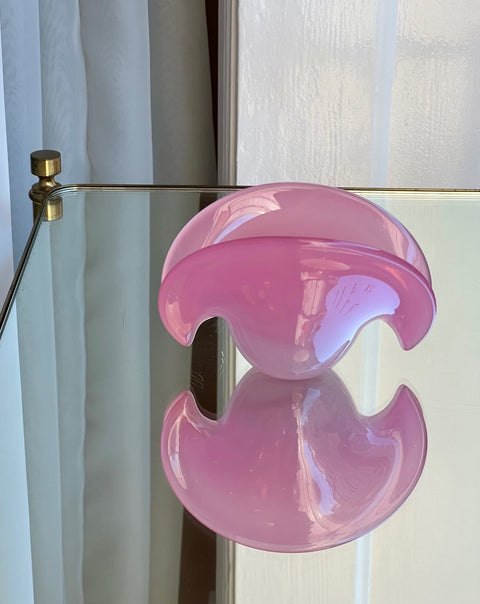 Vintage pink Murano shell bowl