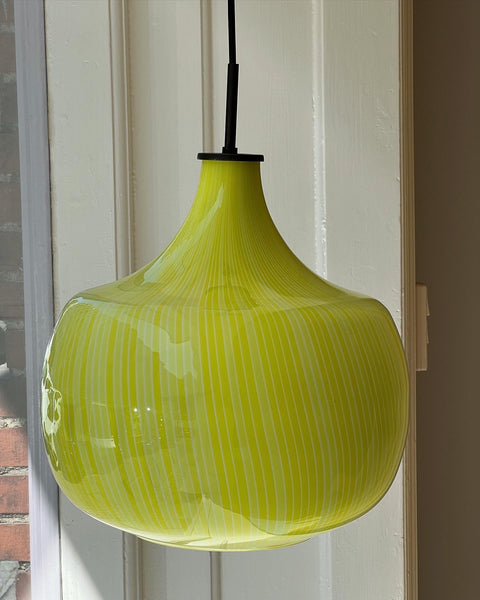 Vintage Massimo Vignelli yellow ceiling lamp (D35)