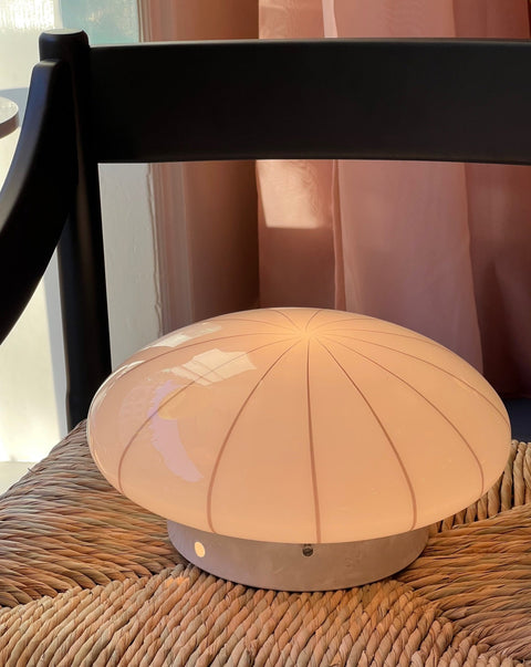 Vintage Murano brown/white spiral ceiling/wall lamp (D28)