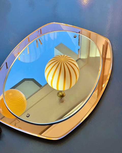 Vintage oval rosegold Italian mirror