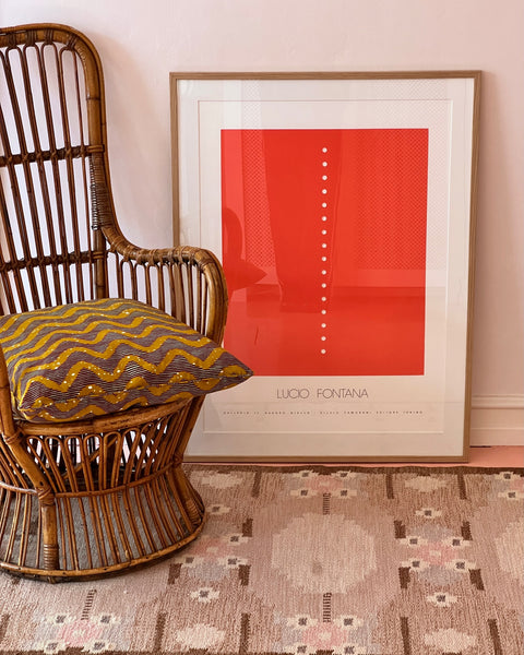 Vintage flat weave rug by Ingegerd Silow (IS)