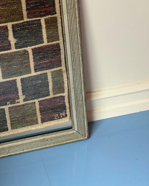 Vintage handwoven wall tapestry by Barbro Nilsson