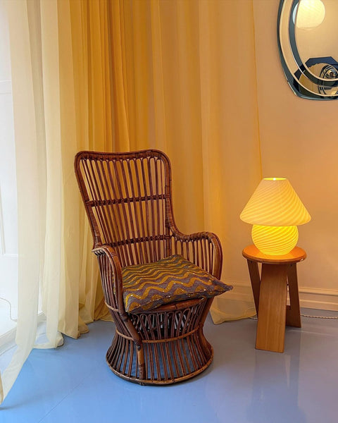 Vintage rattan Chair by Fratelli Castano (1 available)