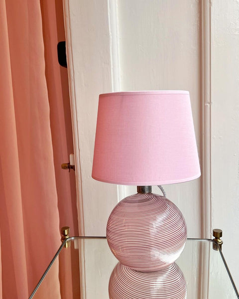 Vintage Murano purple swirl table lamp