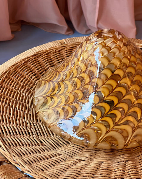 Vintage Murano golden patteren ceiling/wall lamp (D24)