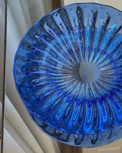 Vintage blue Murano bowl
