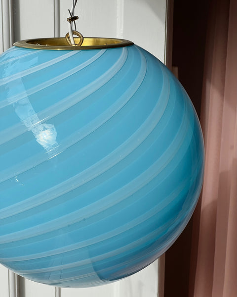 Ceiling lamp - Light blue/ white swirl (D40)