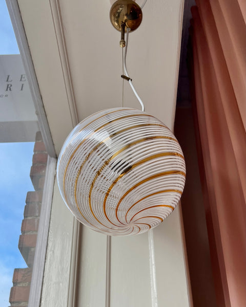 Vintage Murano golden/transparent ceiling lamp (D25)