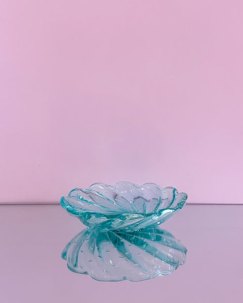 Vintage Murano turquoise/green plate