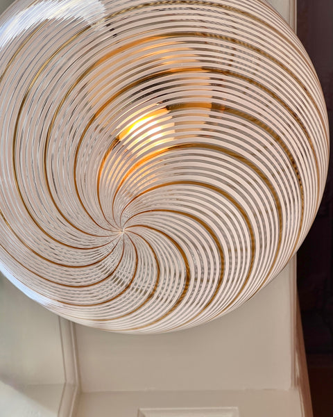 Vintage Murano golden/transparent ceiling lamp (D35)