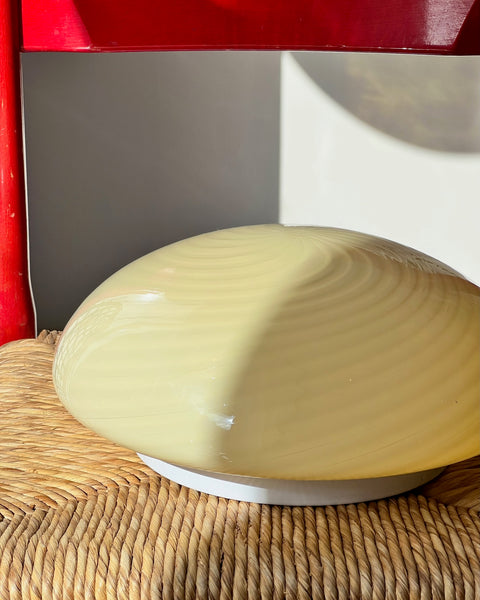 Vintage Murano yellow swirl ceiling/wall lamp (D30)