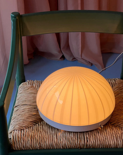 Vintage Murano grey/white spiral ceiling/wall lamp (D30)