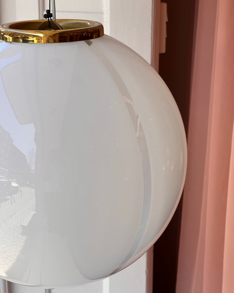 Vintage Murano white/transparent ceiling lamp (D40)