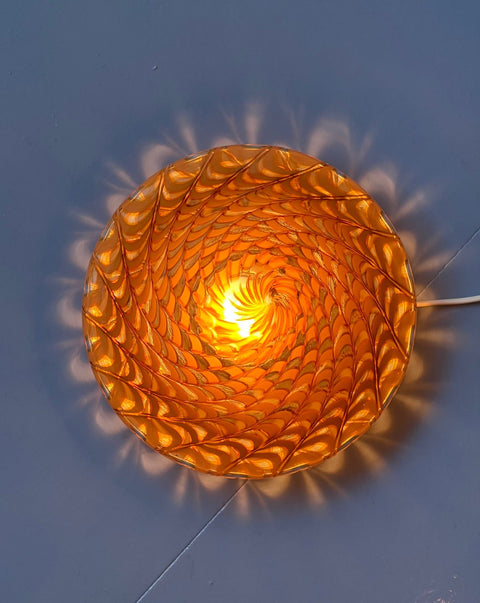 Vintage Murano golden patteren ceiling/wall lamp (D24)