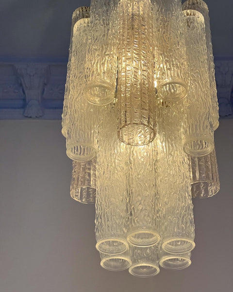 Vintage clear Murano chandelier