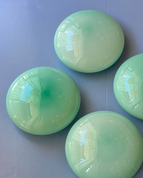 Vintage Murano opal turquoise ceiling/wall lamp (D25)