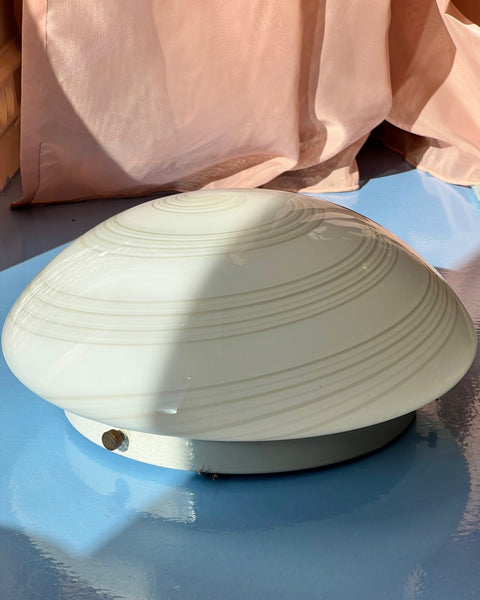 Vintage Murano grey/white spiral ceiling/wall lamp (D32)