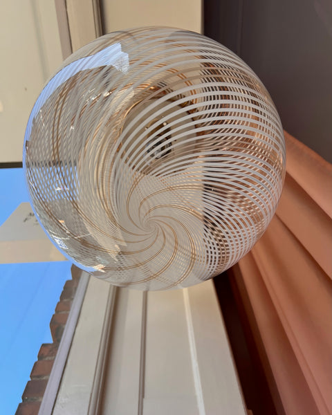 Vintage Murano golden/white/transparent ceiling lamp (D40)