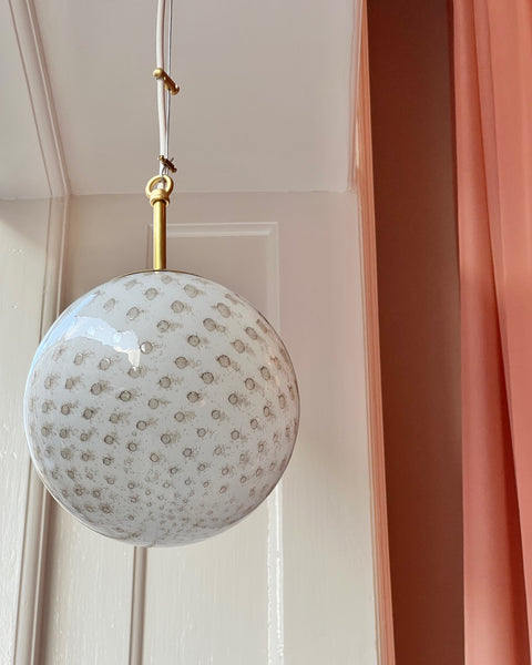 Vintage Murano white/black ceiling lamps (D20)