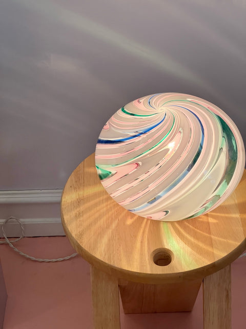 Vintage multi-coloured Murano table lamp