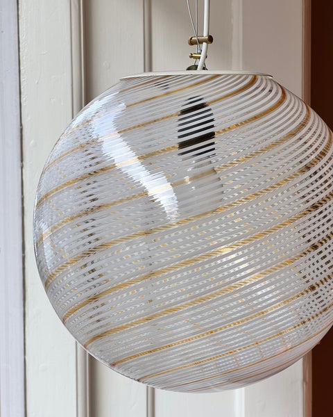 Vintage Murano golden/transparent ceiling lamp (D35)