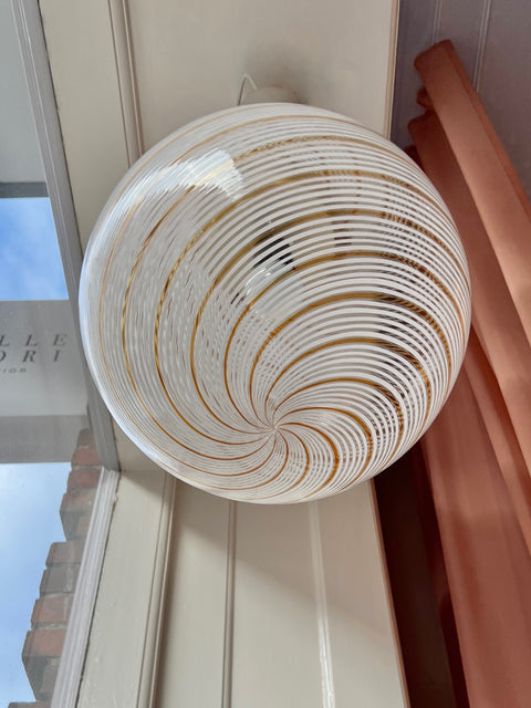 Vintage Murano golden/transparent ceiling lamp (D35)