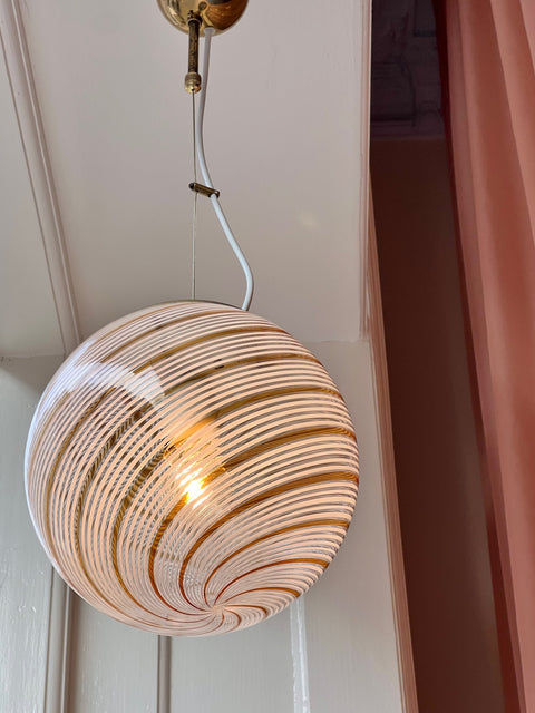 Vintage Murano golden/transparent ceiling lamp (D25)