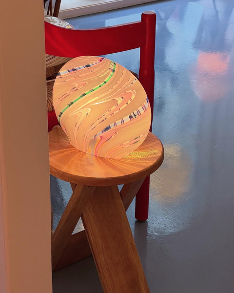 Vintage multi-coloured Murano table lamp