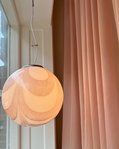 Vintage Murano purple/white ceiling lamp (D40)