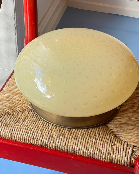 Vintage Murano yellow dottet ceiling/wall lamp (D35)