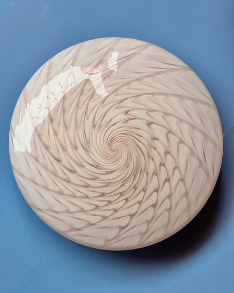 Vintage Murano light pink pattern ceiling/wall lamp (D40)