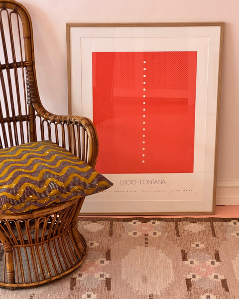 Vintage flat weave rug by Ingegerd Silow (IS)