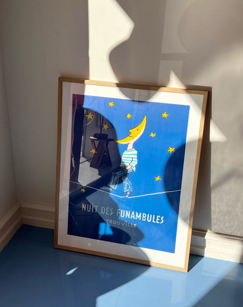 Vintage Raymond Savignac "Nuit des funambules" poster