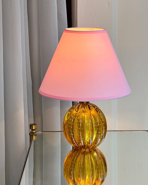 Vintage amber Murano table lamp