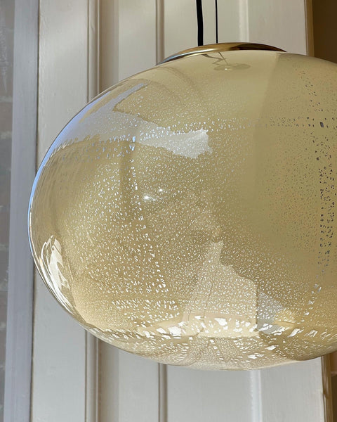 Vintage yellow/silver Murano ceiling lamp