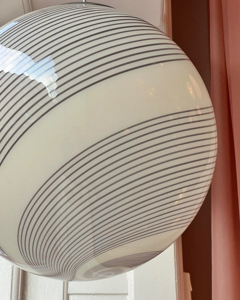 Vintage Murano cream/brown swirl ceiling lamp (D45)