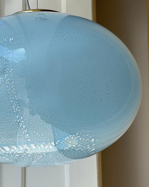 Vintage blue/silver Murano ceiling lamp