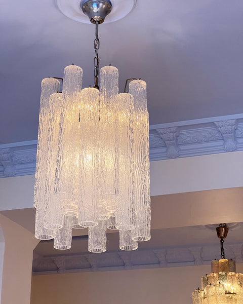 Vintage clear Murano chandelier