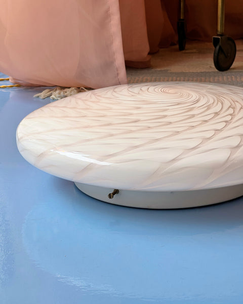 Vintage Murano light pink pattern ceiling/wall lamp (D40)