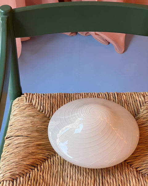 Vintage Murano creme/white swirl ceiling/wall lamp